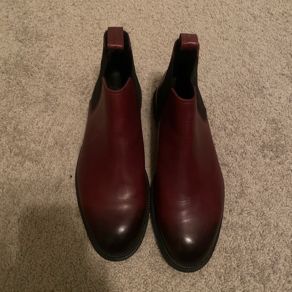 Dr. Martens Dark Red Leather Boots